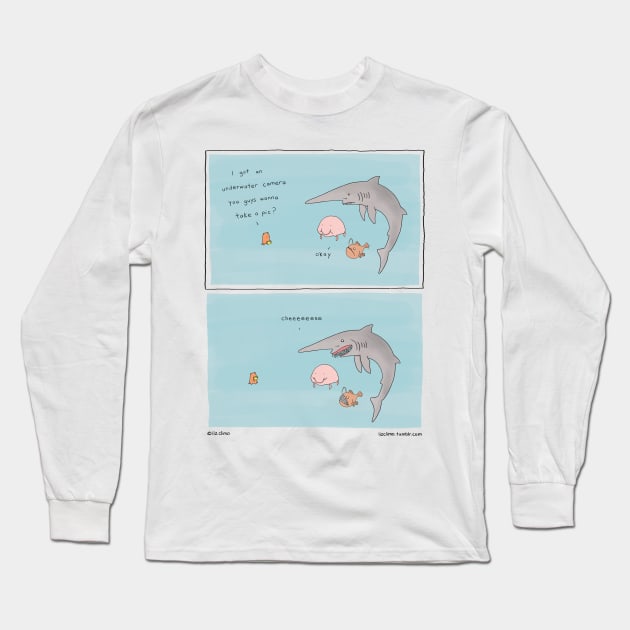 Say Cheese Long Sleeve T-Shirt by Liz Climo